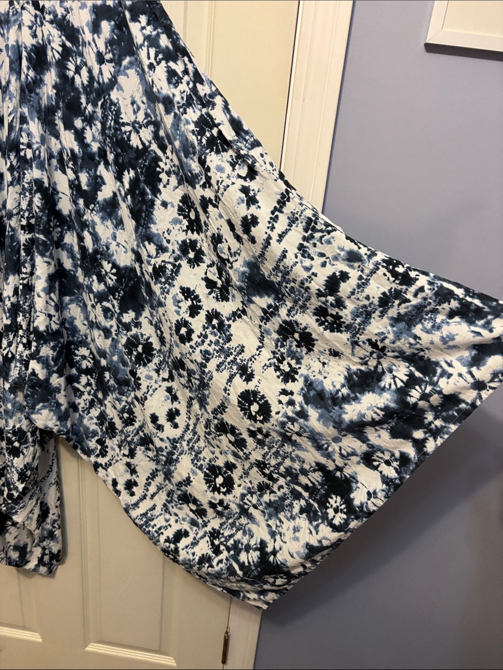 Women’s Japan Blue and White Tie-Dye Jumpsuit Medium - Picture 2 of 4